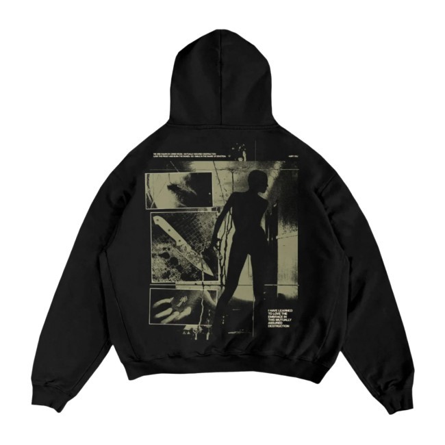 Hurt You Black Zip Up Hooded Sweatshirt Spirit Box