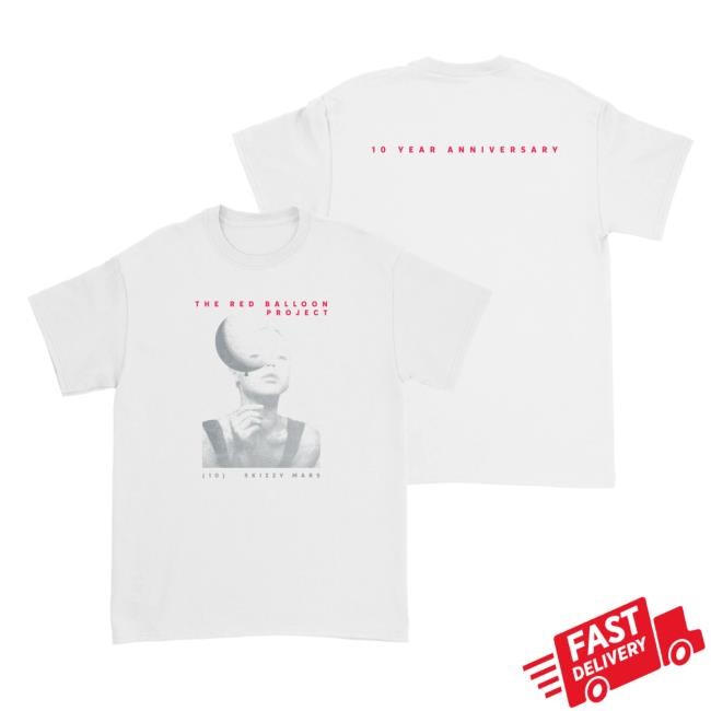 Official Skizzy Mars Red Balloon White Hot Shirt SkizzyMars
