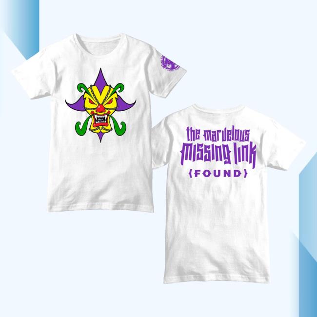 Official Icp Merch Clothing Store Insane Clown Posse The Marvelous Missing Link Found White Tshirt