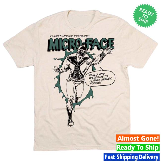 Official Npr Merch Shop Micro-Face Tee Shirt A Planet Money Comic