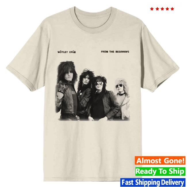 Official Motley Crue Merch Store Mötley Crüe From the Beginning Vintage White Hot Shirt