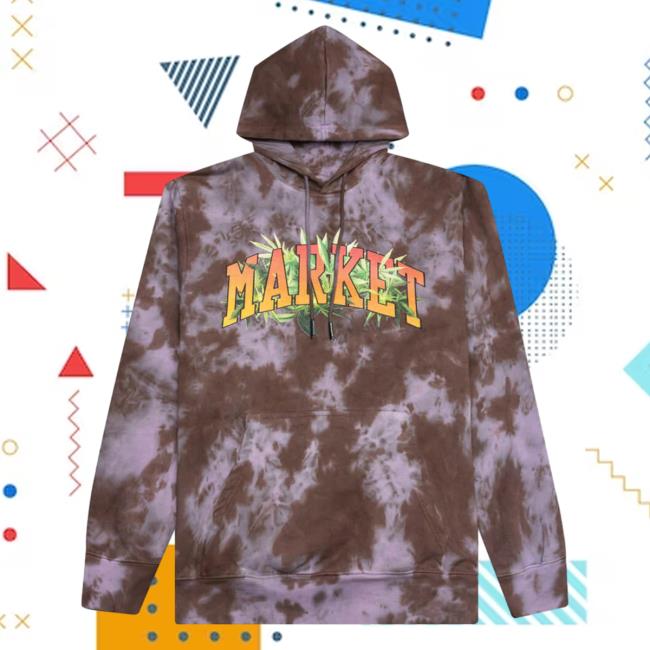 Official Feature Merch Store Shop Market Arc Herbal Remedy Tie-Dye Popover Sweatshirt - Purple/Grey/White Feature Apparel Clothing