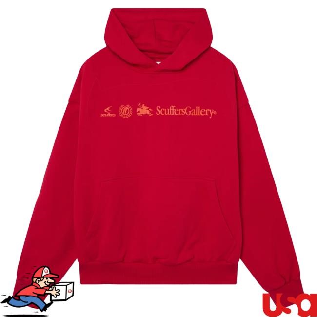 Official Scuffers Clothing Apparel Scuffers Emblem Red Crewneck