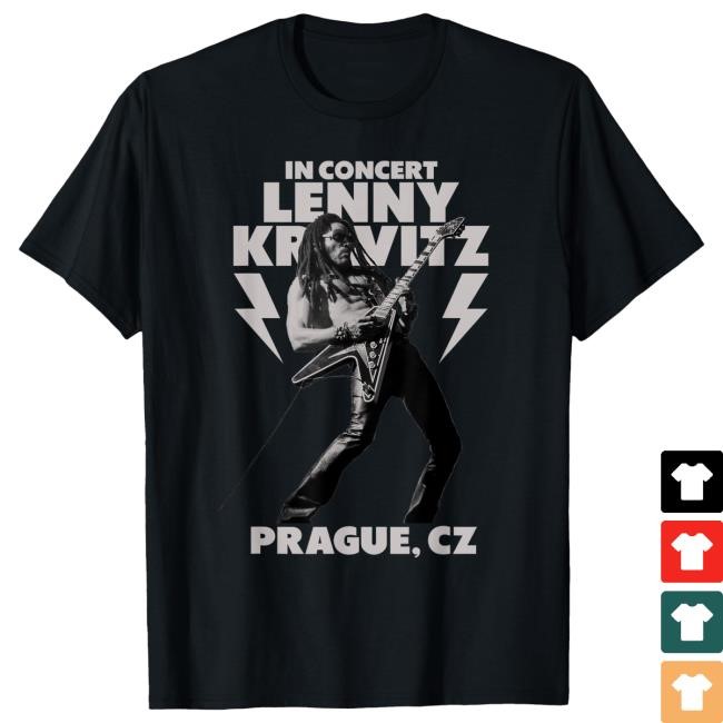 Official Lenny Kravitz – Blue Electric Light Tour 2025 Prague New Shirt