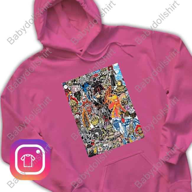 Official Kodone Soulsborne Doodle Collage Poster Shirt
