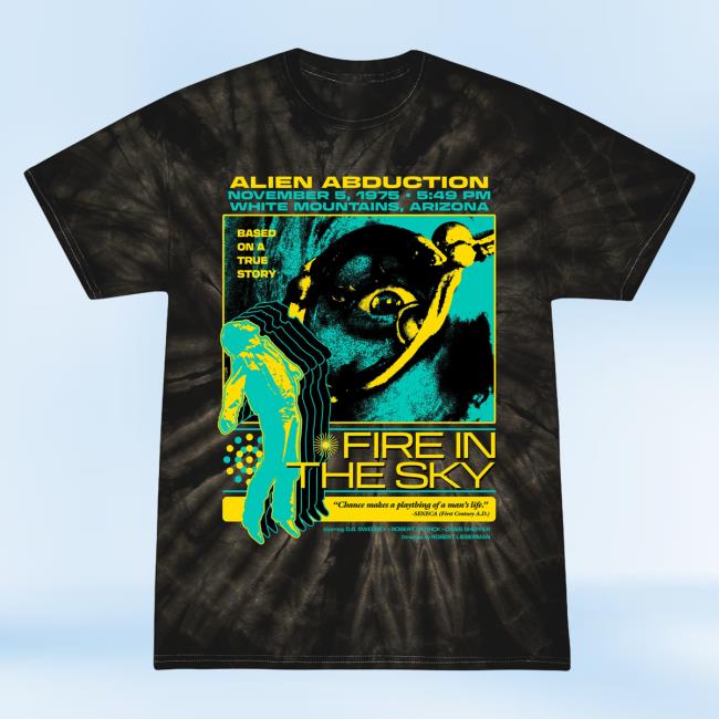 Official Studiohouse Designs Fire In The Sky Tie Dye Tee Shirt Black