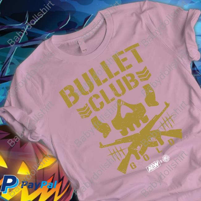 Pro Wrestling Tees Merch Aew X Njpw Bullet Club Gold Hooded Sweatshirt