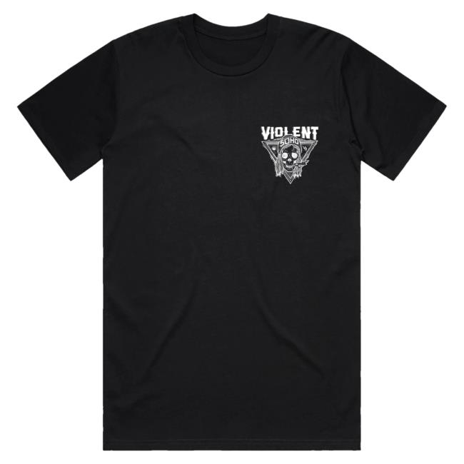 Official 24Hundred Violent Soho Blazin' Skull New Shirt Black 24 Hundred