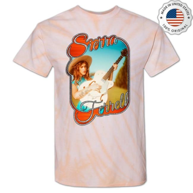 Official Sierra Ferrell Merch Shop Sierra Ferrell Glitter Guitar [Tie-Dye] T Shirt SierraFerrell