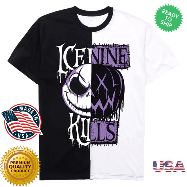 Official Ink Merch Store Ice Nine KillsJack Skillington Split Attractive Shirt IceNineKills