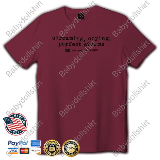 Official Taylor Swift Screaming Crying Perfect Storms 1989 Taylor's Version Hoodie
