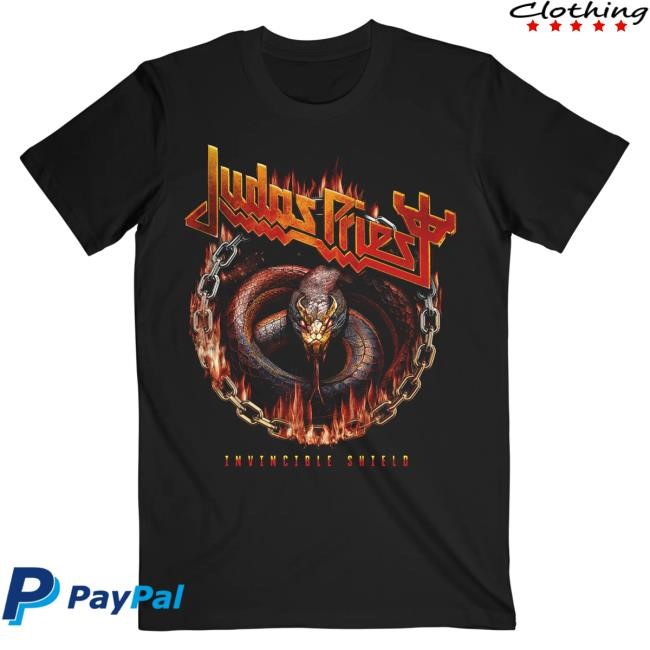 Official Judas Priest Invincible Shield Serpent Itin T-Shirts