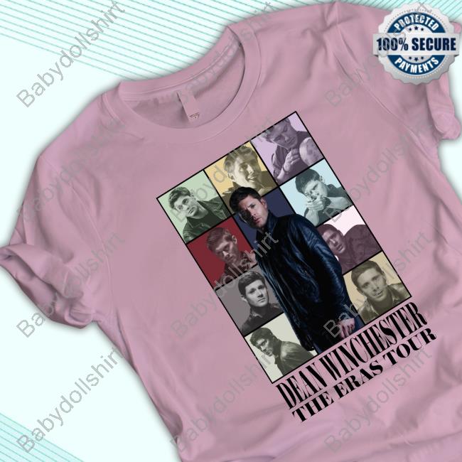 Official The Swift Society Jensen Ackles Wearing Dean Winchester The Eras Tour Shirt
