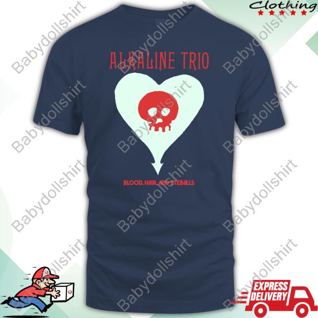 Alkaline Trio Blood Hair And Eyeballs Heart Skull Shirts
