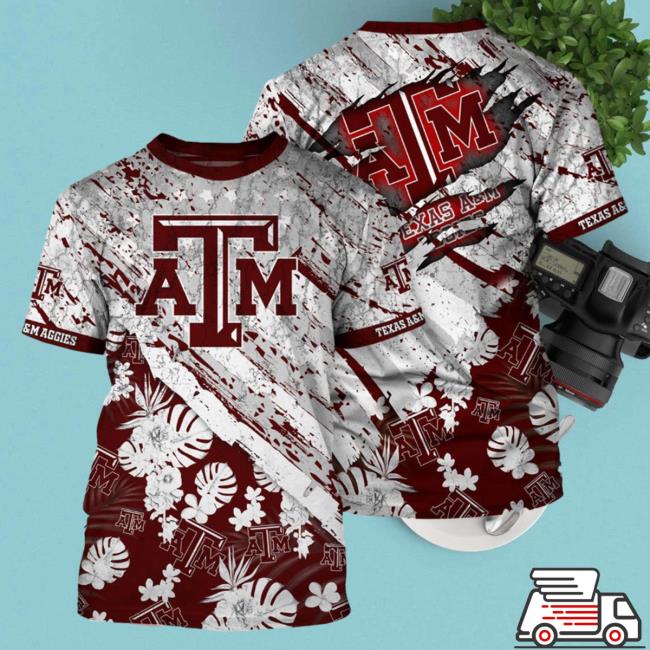 Official Banantees Texas A&M Aggies Tropical Flower Style And Flag All Over Printed 3D Sweatshirts