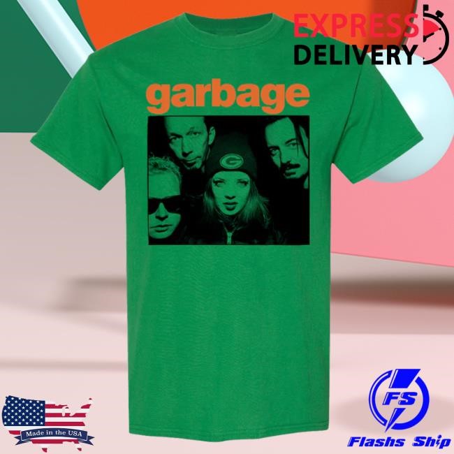Official Garbage Merch Store Garbage Pink Photo Top Shirt Garbage Green Photo T Shirt