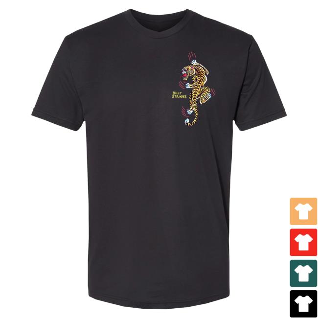 Official Billy Strings Merch Store Shop Billy Strings Tiger Popover Shirt With Dates (Julian Bast)