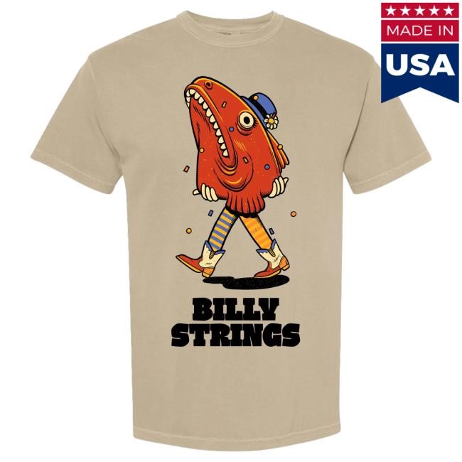 Billy Strings Merch Store Walking Fish Shirts with Dates (Pedro Correa)