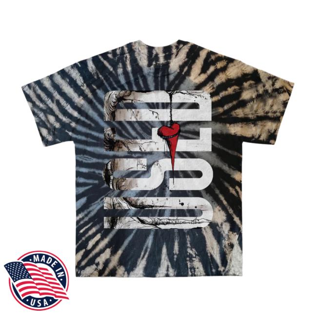 The Used Shop Vertical Heart Dye Top Shirt