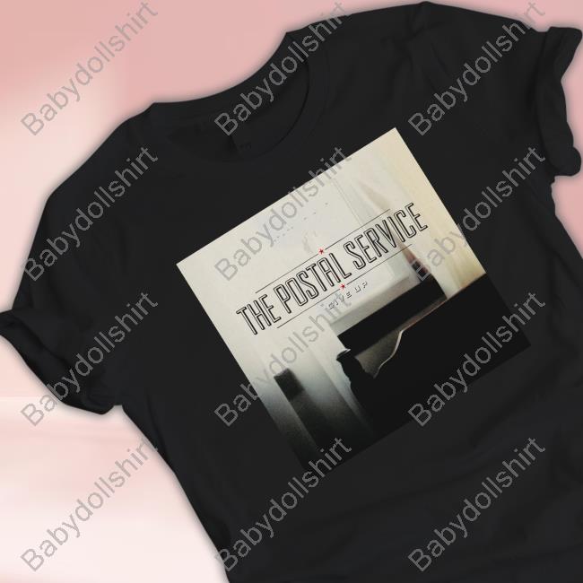 Official Postal Service Merch Give Up Album Cover Tee Shirt Postalservicemusic