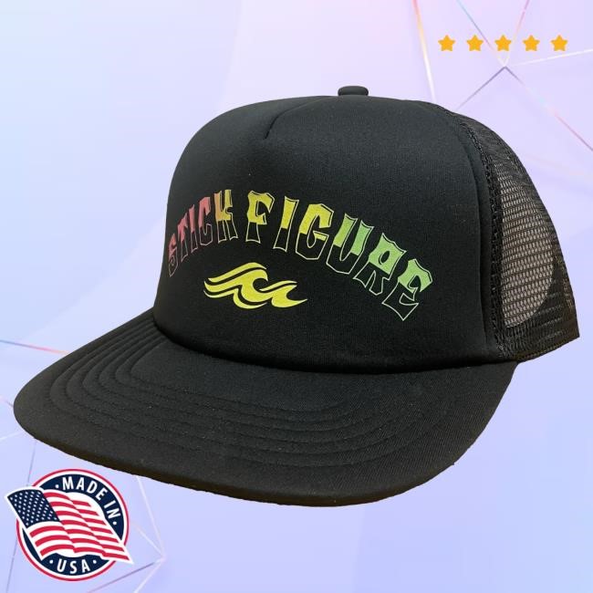 Stick Figure Rasta Wave Trucker Cap Stick Figure Merch Store Official