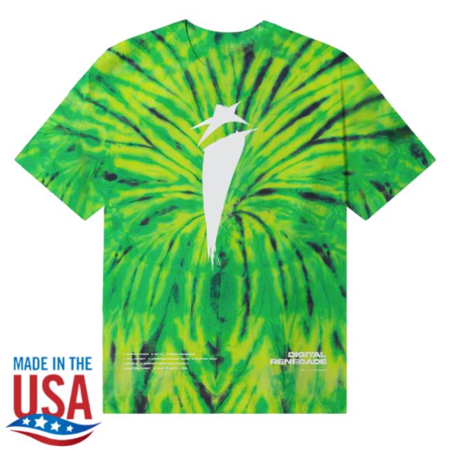 Official Sumerian Records Merch I See Stars Tracklist Neon Green Vortex Dyed Tee