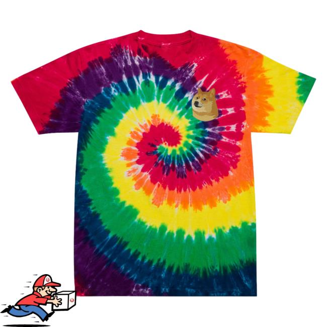 Official Liberty Maniacs Doge Tie-Dye T-Shirts Classic Rainbow Libertymaniacs