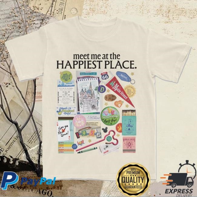 Meet Me At The Happiest Place Tee Vacation Archive Style