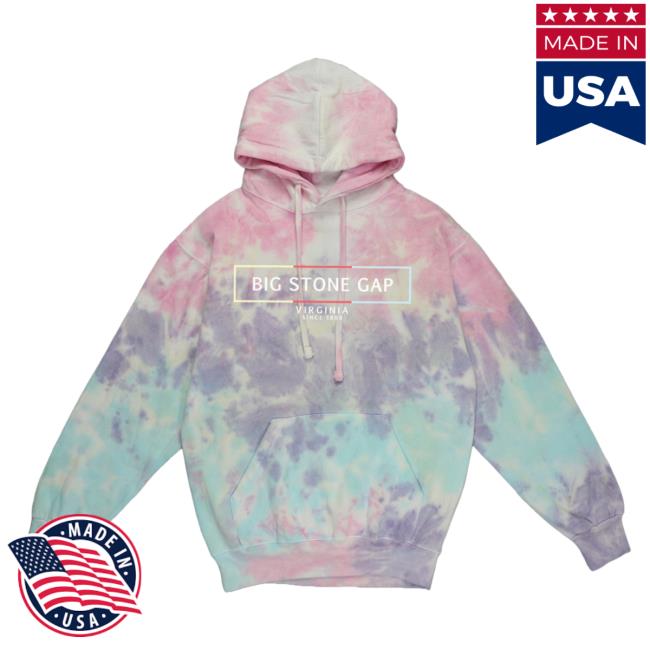 Official Hometown Apparel Clothing Merch Big Stone Gap Virginia Artbox Tie-Dye Crew neck S - 5XL Tie Dye Cotton Candy