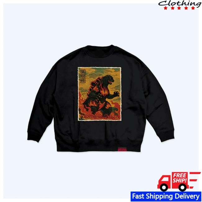Official Godzilla Merch Store Godzilla vs. Destoroyah 30th Anniversary Scene Illustration Crewneck 1 Official Godzilla Merch Store Godzilla vs. Destoroyah 30th Anniversary Scene Illustration Crewneck Sweatshirt 1