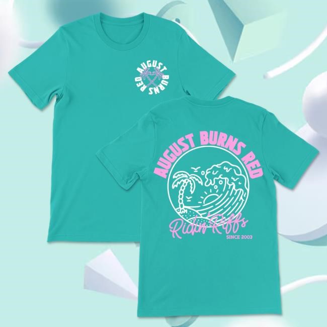 Official August Burns Red Riff Riders Teal Tee