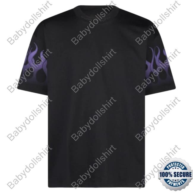 Official Vision Of Super Black Shirt 2023 With Purple Gradient Flames