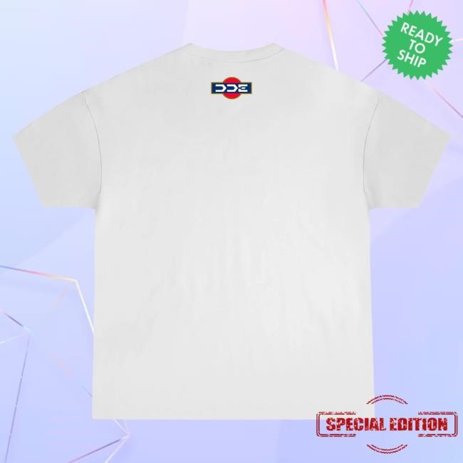 Official DDE Merch Stripes And Speed White Shirts