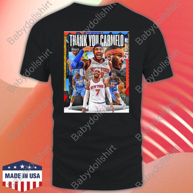 Official Carmelo Anthony Thank You Carmelo T Shirt