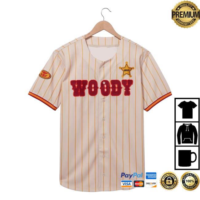 Official Box Lunch Merch Store Box Lunch Disney Pixar Toy Story Woody Baseball Jersey Popover Shirt BoxLunch Exclusive Box Lunch Apparel Clothing Shop