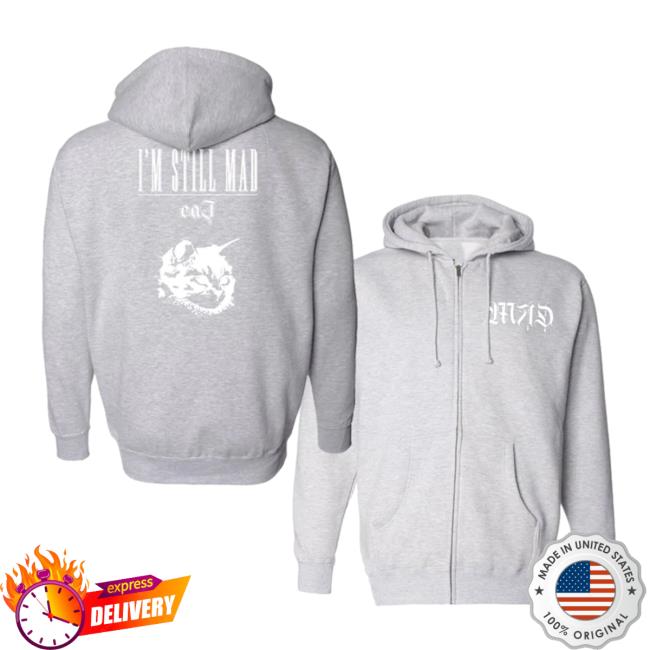Official Eaj Park Merch Store Mad Zip Up Hoodie Heather Grey