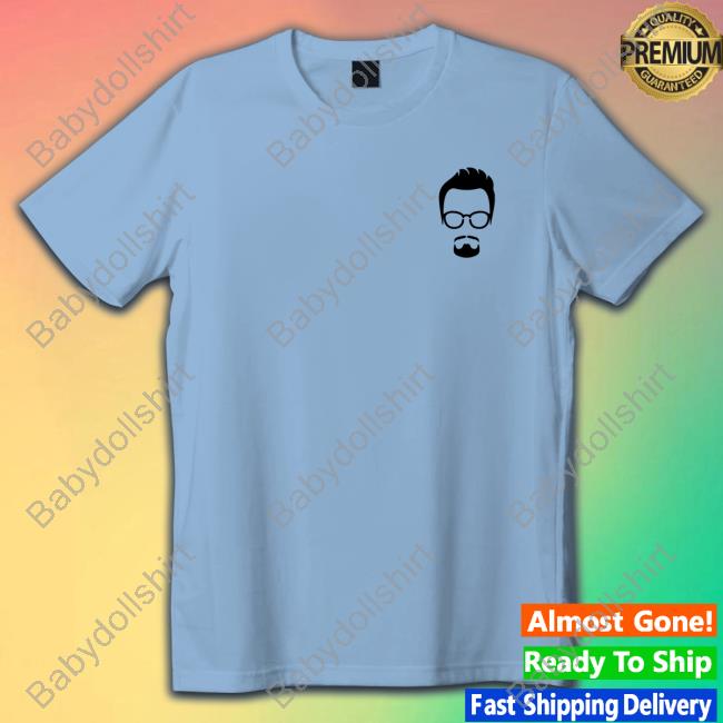 Goatee Light Blue Long Sleeved T Shirt