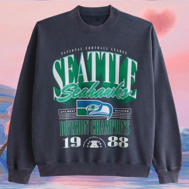 Official Abercrombie And Fitch Apparel Seattle Seahawks Graphic Sweatshirt NFL by Abercrombie