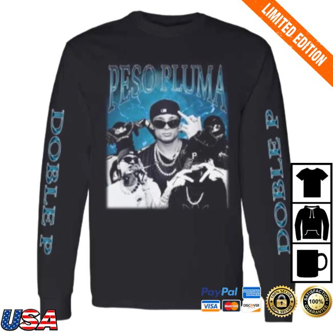 Official Peso Pluma Merch Store Collage Long Sleeve Tee Shirt PesoPluma Clothing Shop