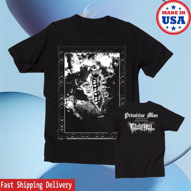 Full Of Hell Shop Merch Full of Hell & Primitive Man Bludgeon Tee Shirt