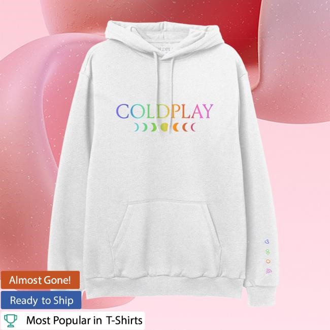 Coldplay Logo And Moon Phase Artwork Hoody - Coldplay