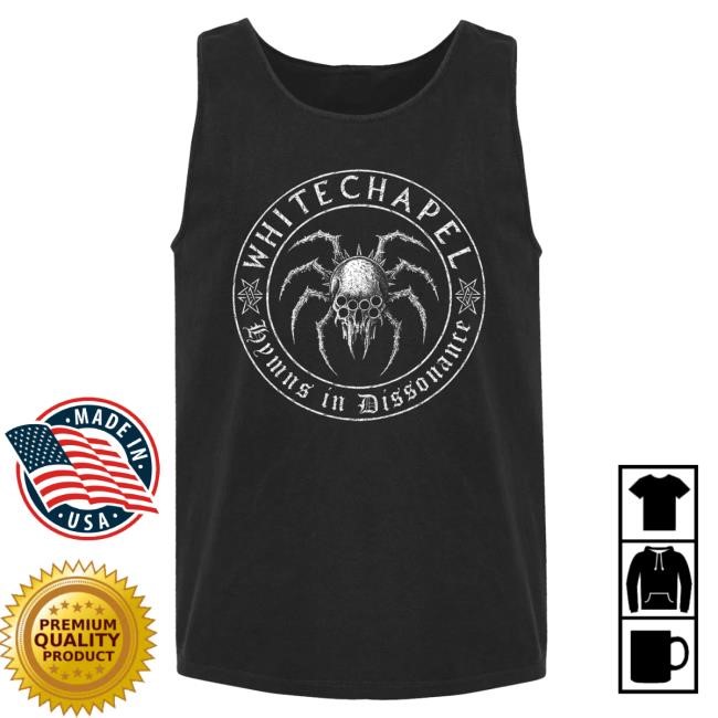 Official Whitechapel Merch Store Whitechapel Spider Skull Black Tank Top Tshirt