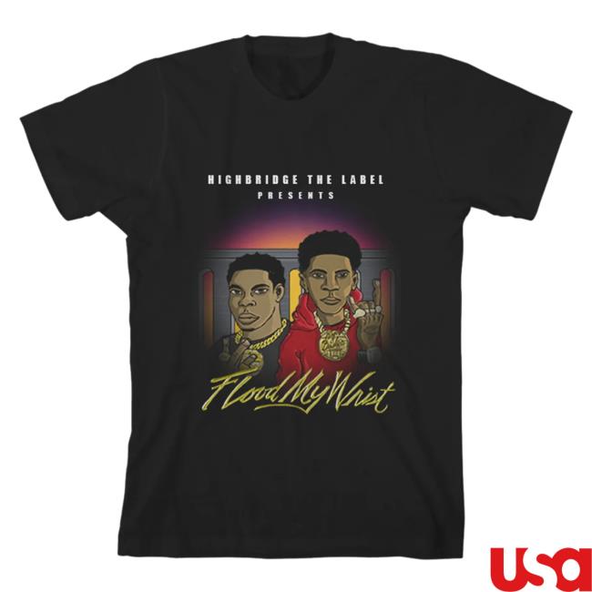 Official A Boogie Wit Da Hoodie Merch Julius Dubose Flood My Wrist Black Shirt