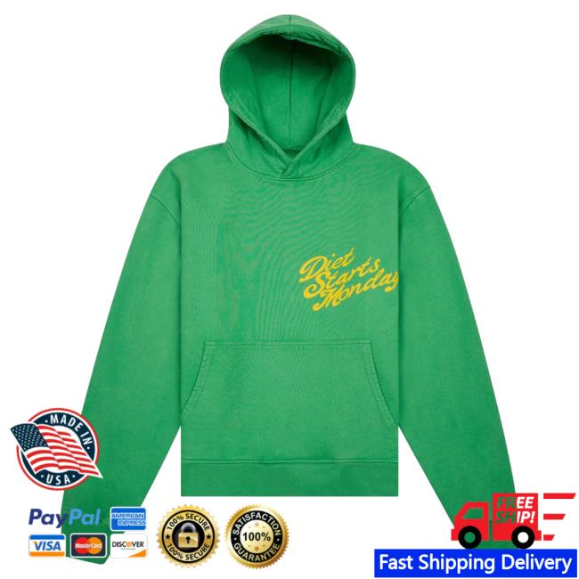 Official Capsule Clothing Store Capsule Nyc Diet Starts Monday Overlap Script Hoody | Green CapsuleNyc