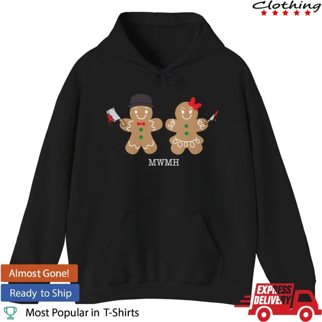 Official Murder with my Husband Gingerbread Couple Attractive Hoodie MWMH Postcat