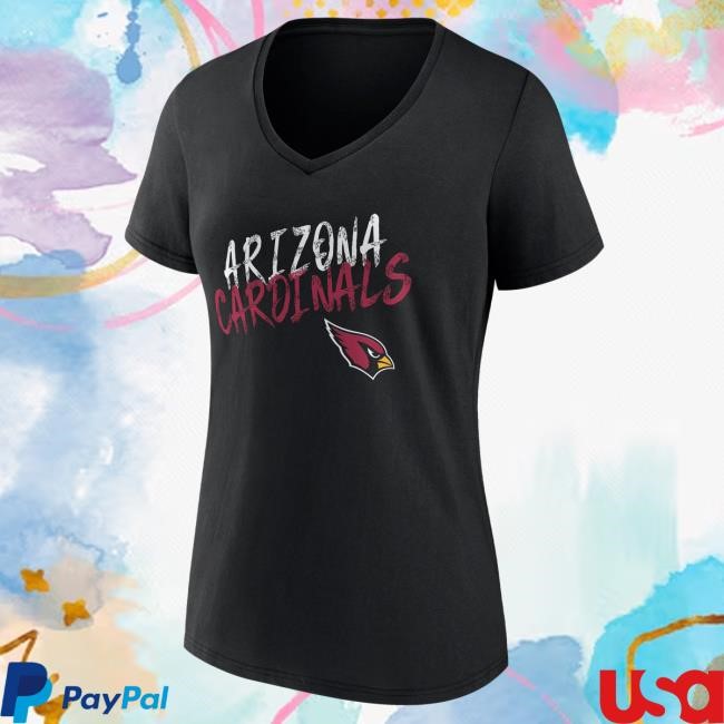 Arizona Cardinals Womens Hustle V-Neck Tee Trend Nfl Game Day Drop Us Retro Cardinals Womens V-Neck Tee Nfl Tribute Wardrobe