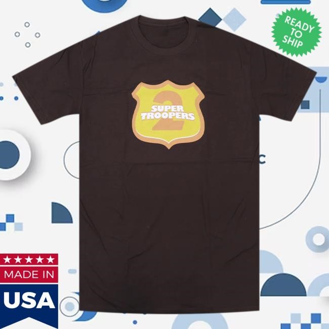 Official Hello Merch Broken Lizard Patrolman Brown T Shirt HelloMerch