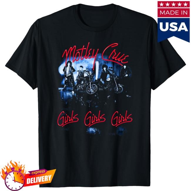 Mötley Crüe - Girls Girls Tracklist Ladies Shirt Motley Crue Official Mötley Crüe - Girls Girls Tracklist Ladies Shirt Motley Crue Official