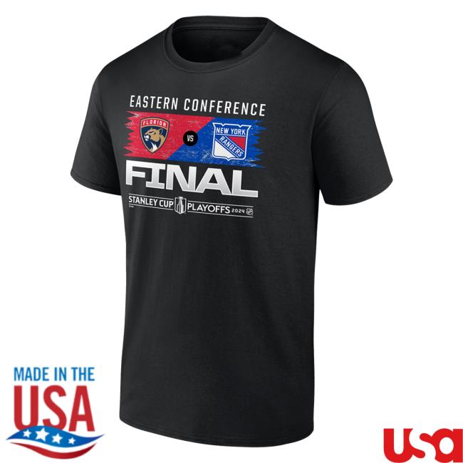 FLA Team Shop Florida Panthers vs. New York Rangers 2024 Eastern Conference Final Matchup Tshirt