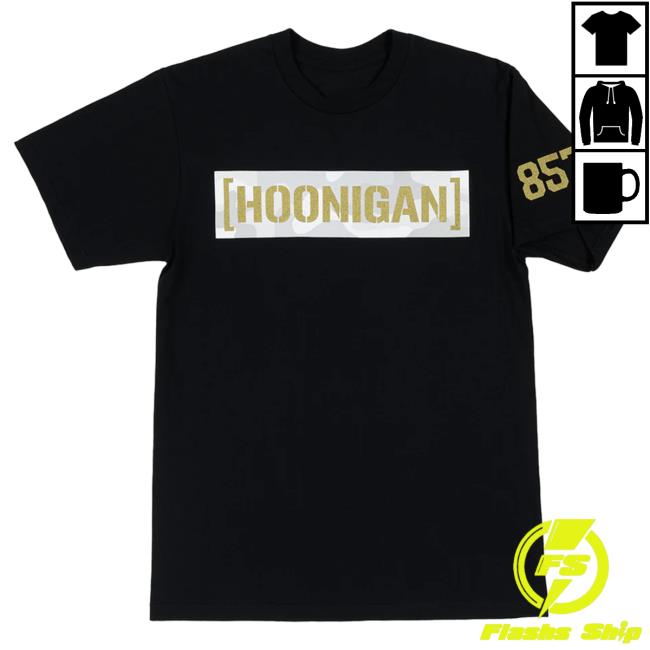 Official Hoonigan Merch Store Shop Lia Block Snow Camo Censor Bar Short Sleeve Tees Black Hoonigan Apparel Clothing